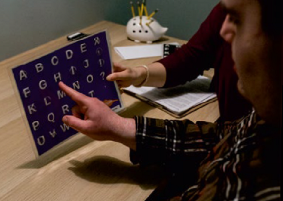 Komunikacja za pomocą tablicy do literowania