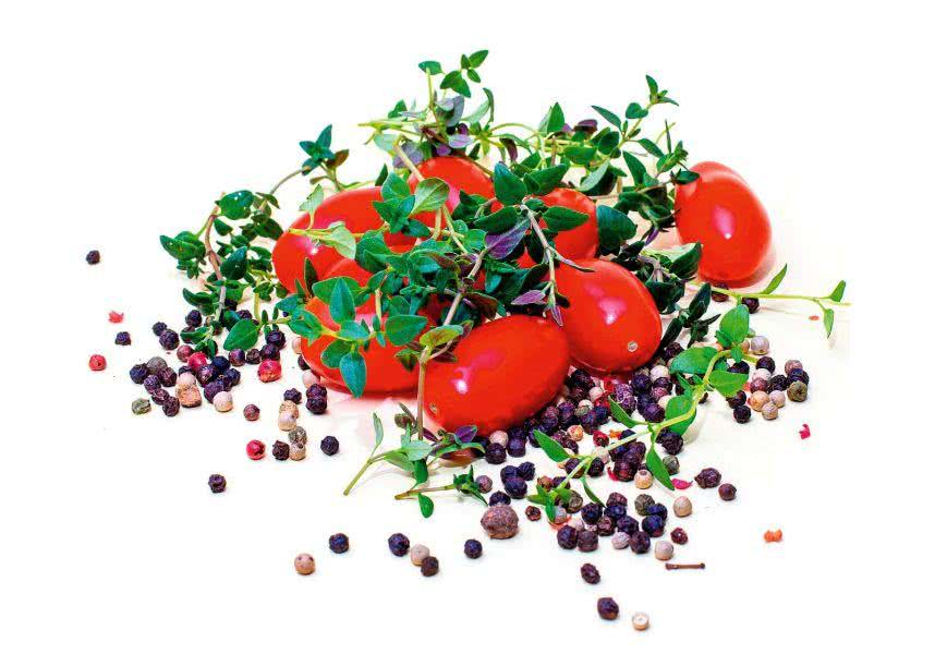 Zioła i pomidory