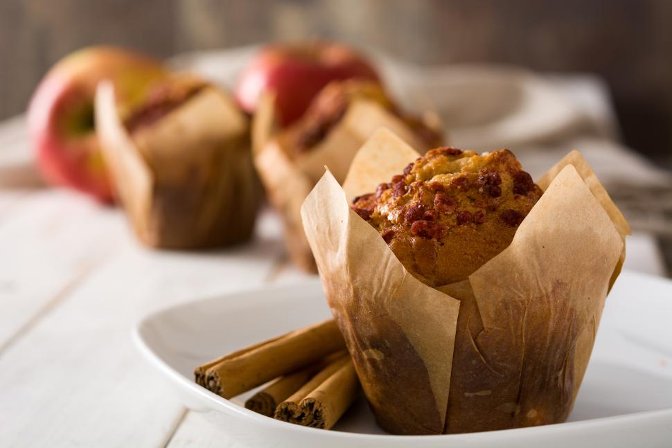 Mufinki z siemieniem lnianym i cynamonem