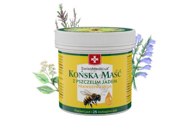 Końska  Maść z Jadem Pszczelim - naturalne wsparcie dla ciała, pozwala odzyskać swobodę ruchu