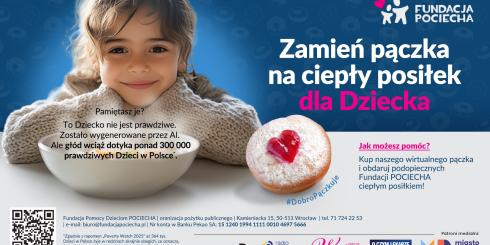 Zamień pączka na ciepły posiłek dla Dziecka – Fundacja POCIECHA po raz szósty wspiera niedożywione dzieci